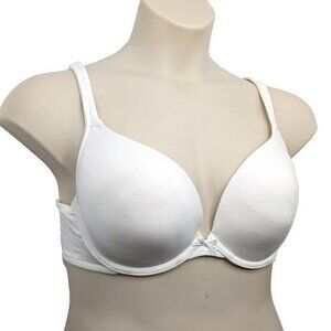 Lane Bryant Cacique Cotton Boost Plunge Bra Size 42DDD White